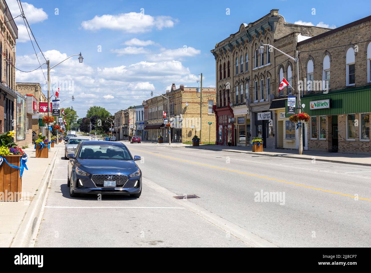 Turnberry Street Brussels Ontario Downtown Shops And Architecture Brussels Huron East, Ontario Canada Stock Photo