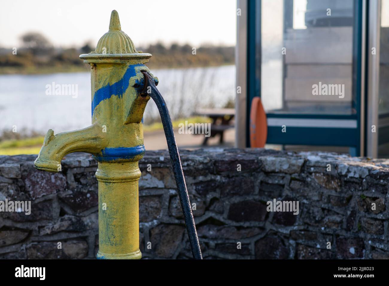 old antique water pump in historical village Stock Photo Alamy