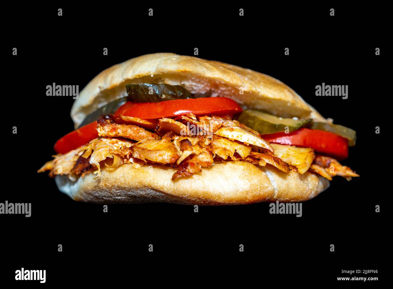Döner chicken sandwich or Sandviç döner Isoläted Stock Photo - Alamy