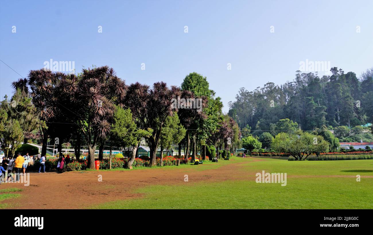 Ooty,Tamilnadu,IndiaApril 30 2022 Beautiful Government botanical