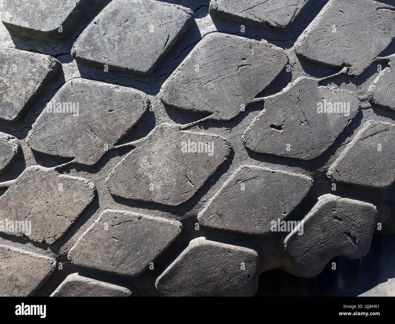 tire tread pattern background black rubber texture Stock Photo