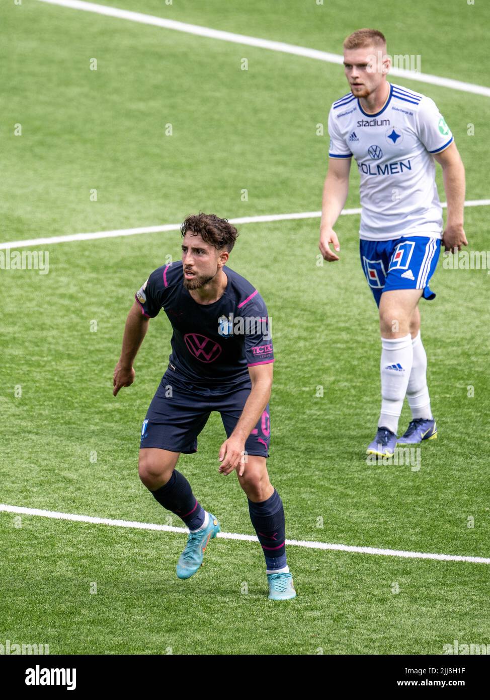 Moustafa Zeidan (# 20) has had a dream start in his new club Malmo FF after moving from IK Sirius Stock Photo