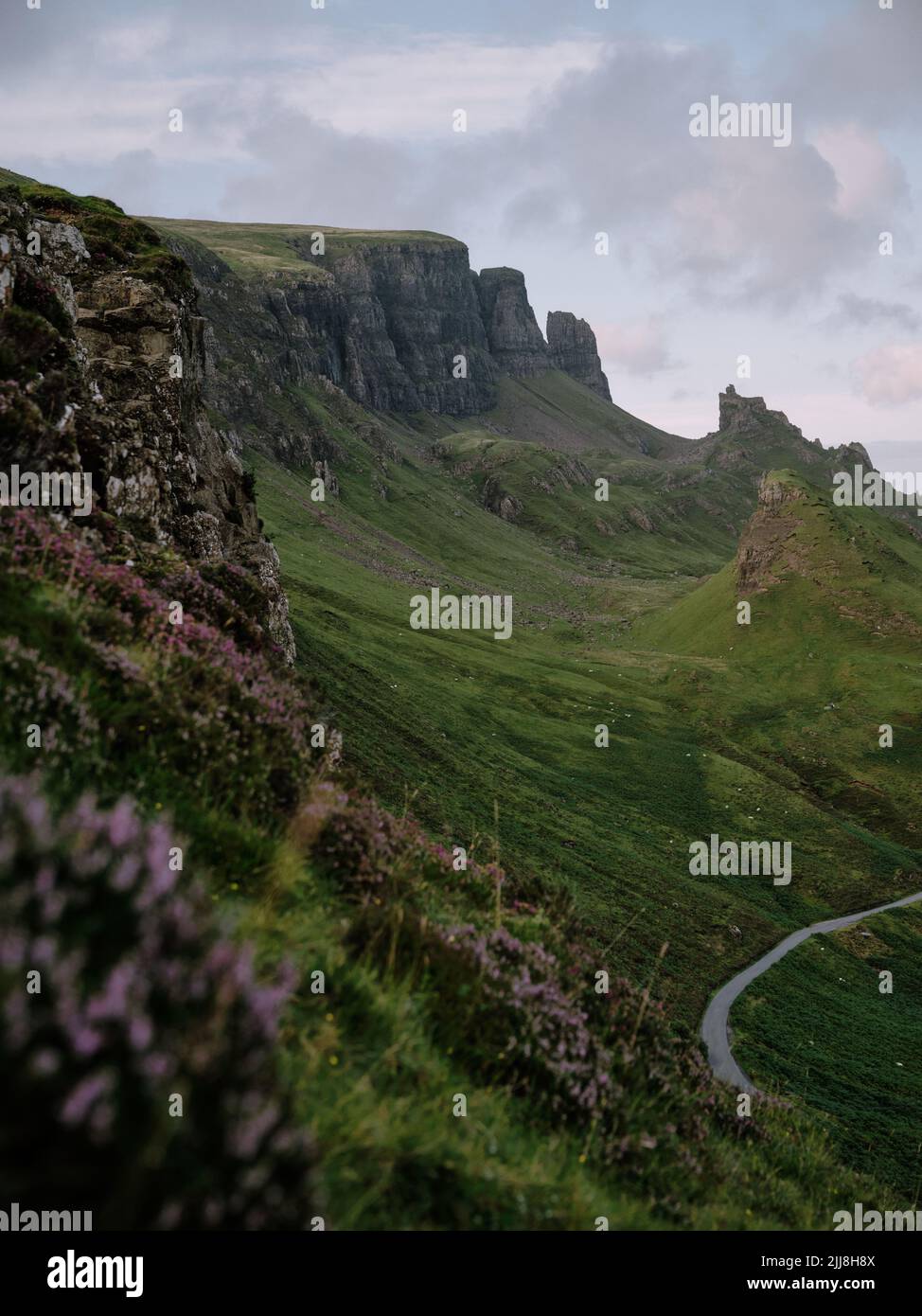 The Quiraing landslip, eastern face of Meall na Suiramach, northernmost summit of the The Quiraing landslip, eastern face of Meall na Suiramach, northernmost summit of the