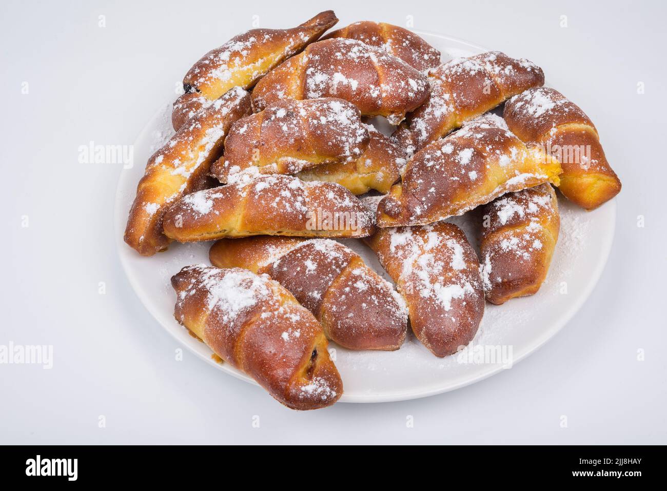 Home made  sourdough rolls with a filling. Stock Photo