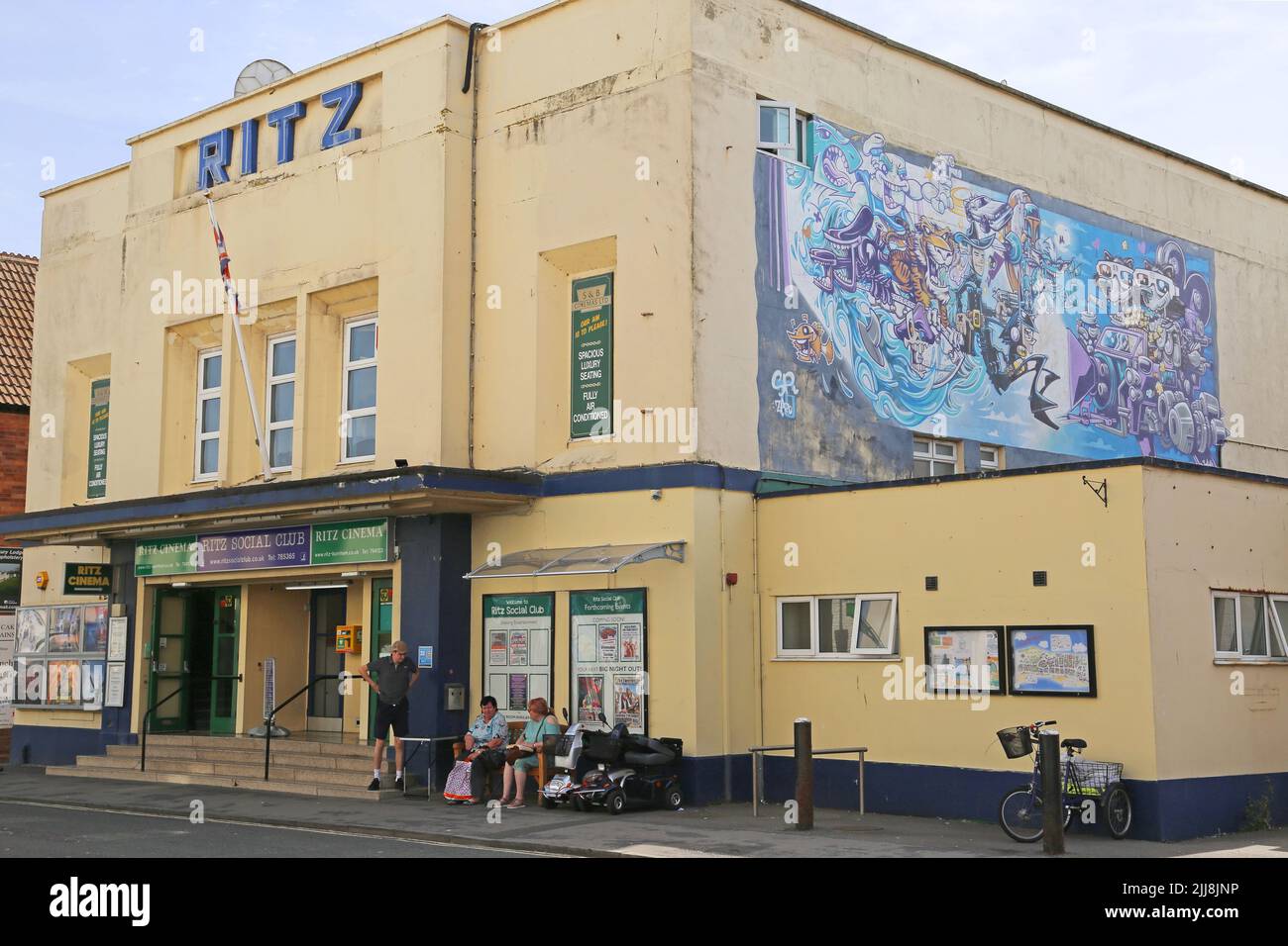 Ritz Cinema and Social Club, Victoria Street, Burnham-on-Sea, Sedgemoor, Somerset, England, Great Britain, United Kingdom, UK, Europe Stock Photo