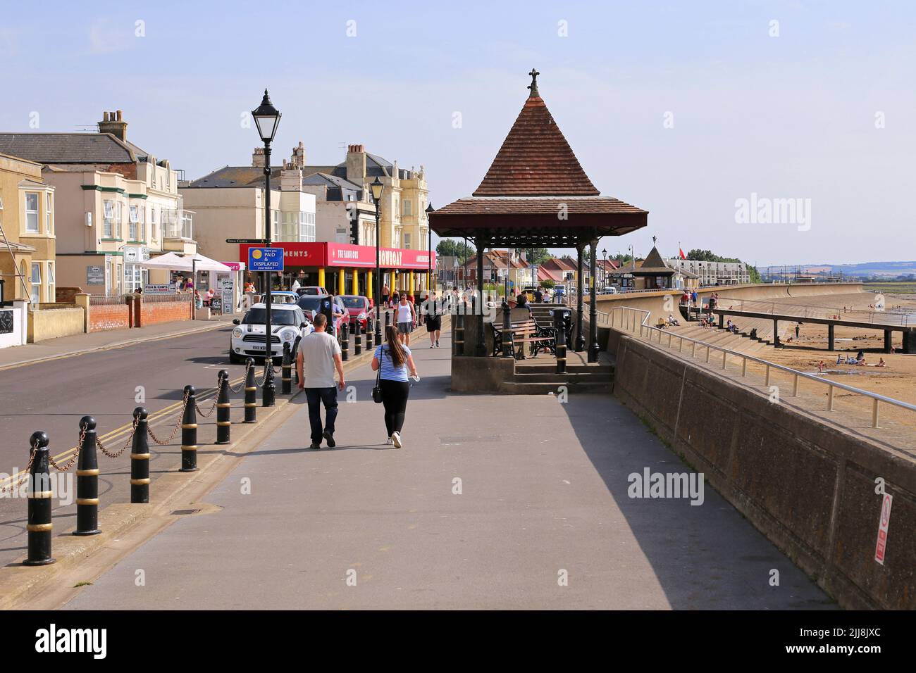 Esplanade, Burnham-on-Sea, Sedgemoor, Somerset, England, Great Britain, United Kingdom, UK, Europe Stock Photo