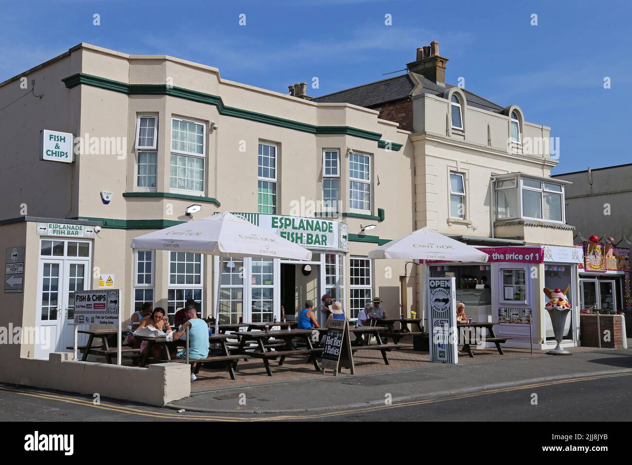 Esplanade Fish Bar, Esplanade, Burnham-on-Sea, Sedgemoor, Somerset, England, Great Britain, United Kingdom, UK, Europe Stock Photo