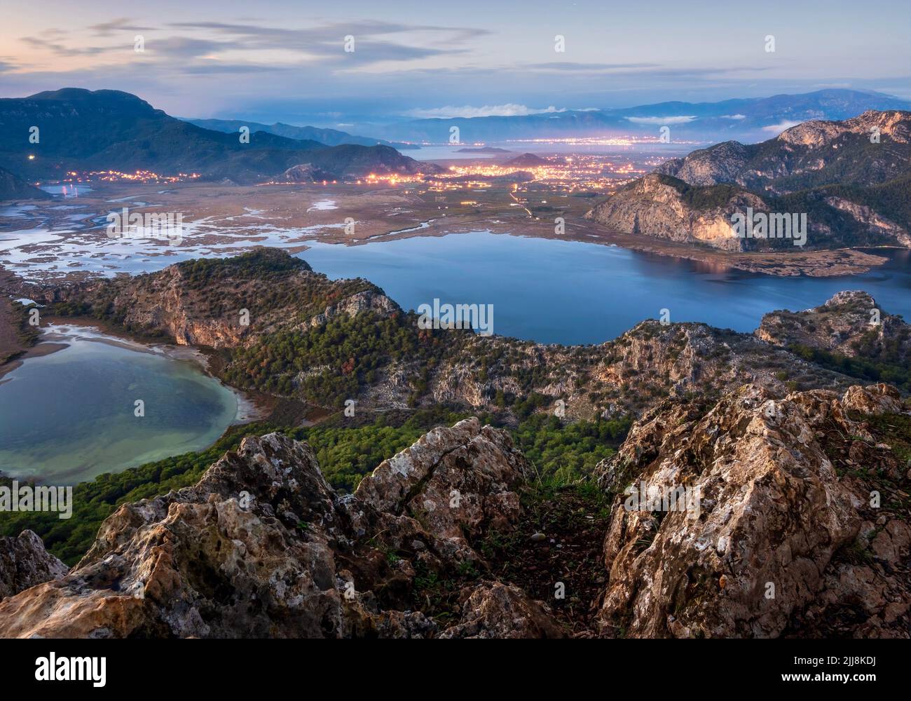 An aerial view of the mountain lakes in Turkey Stock Photo - Alamy