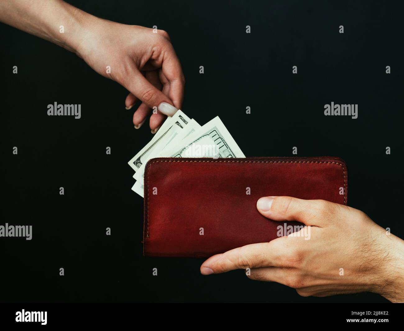 family budget income expenses money management Stock Photo - Alamy