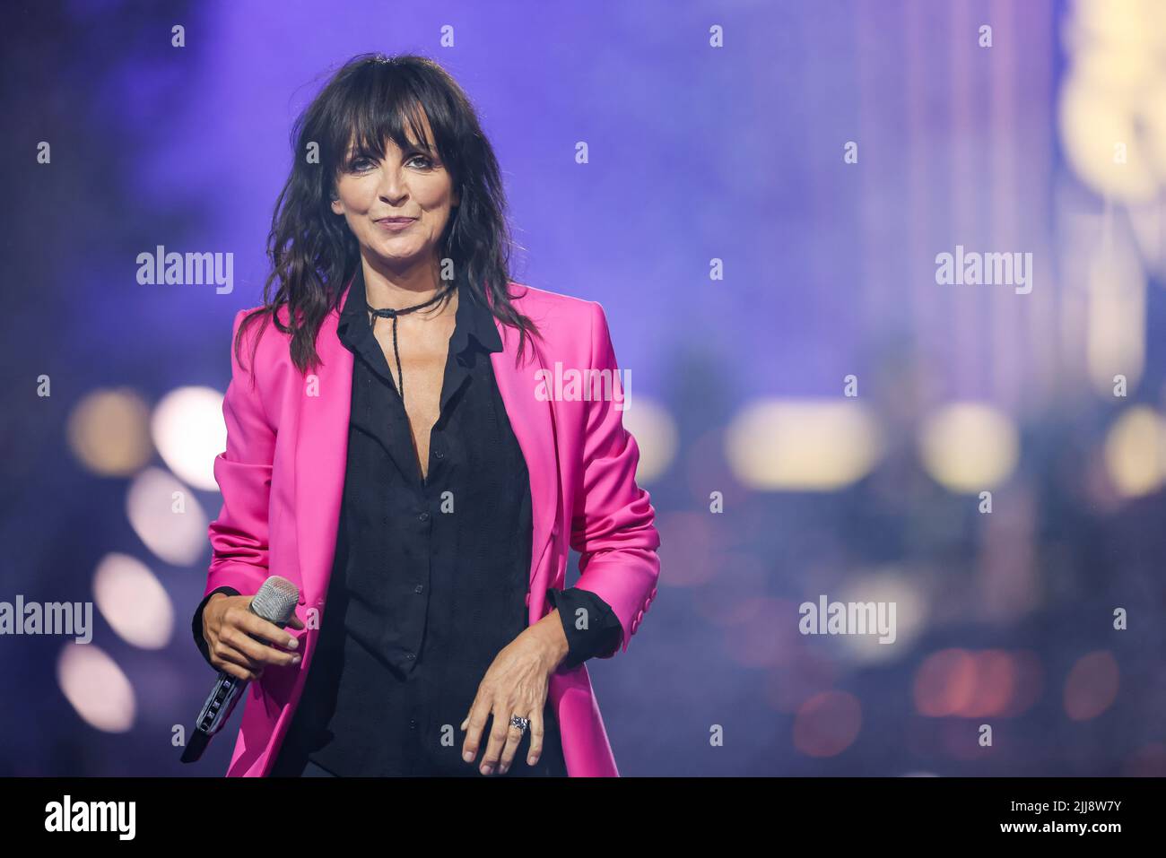 Leipzig, Germany. 23rd July, 2022. Singer Nena is on stage in the show ...