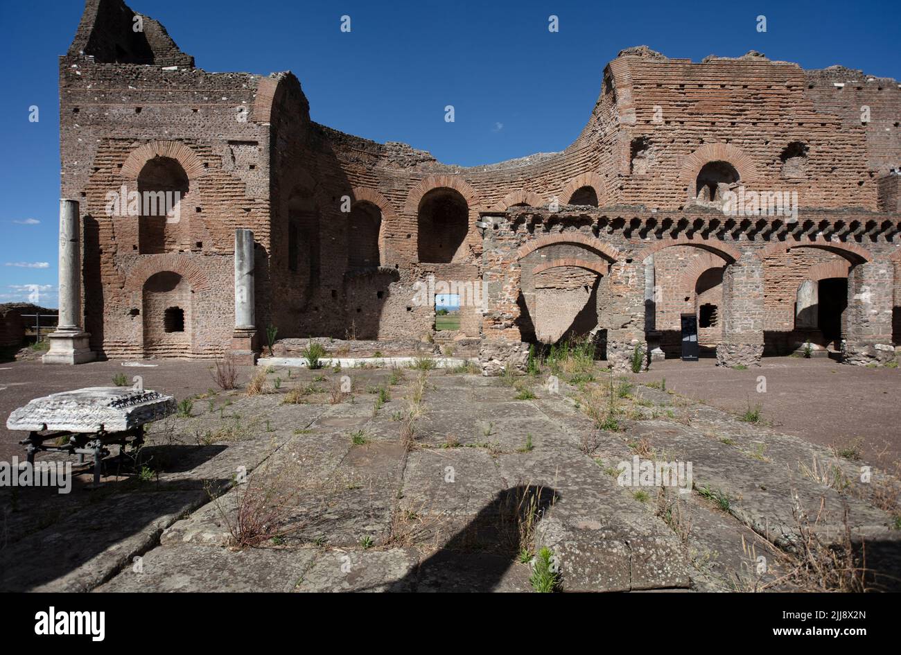 The Villa of the Quintilii is found on the Via Appia in Rome. Built by the Quintilii brothers and later an imperial residence under Commodus. Stock Photo