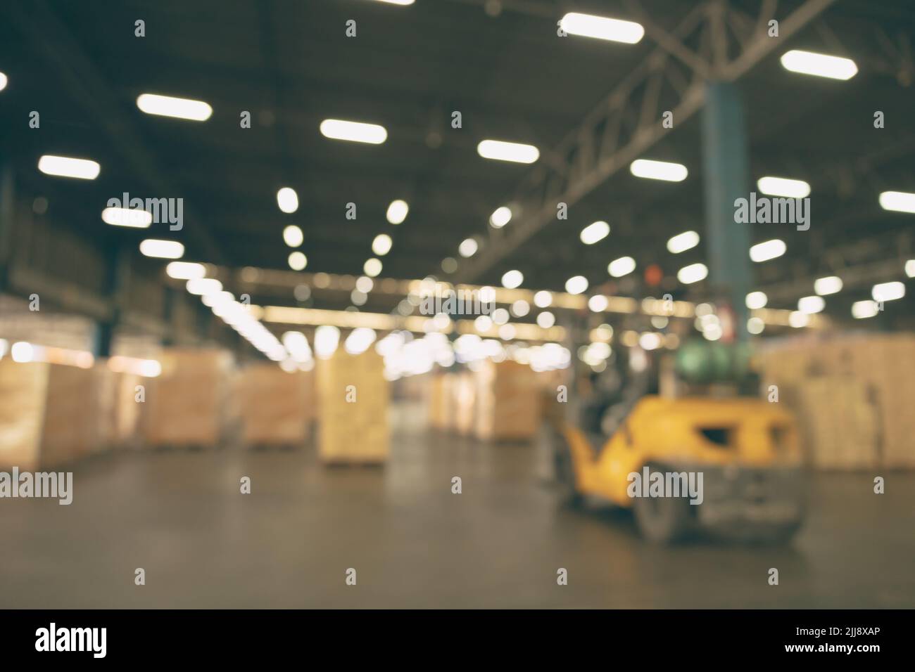 Blur Warehouse inventory product stock for logistics goods products distributor background Stock Photo