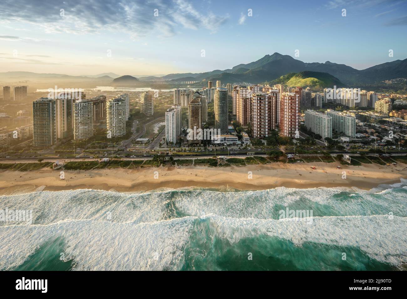 Aerial view of Barra da Tijuca - Rio de Janeiro, Brazil Stock Photo