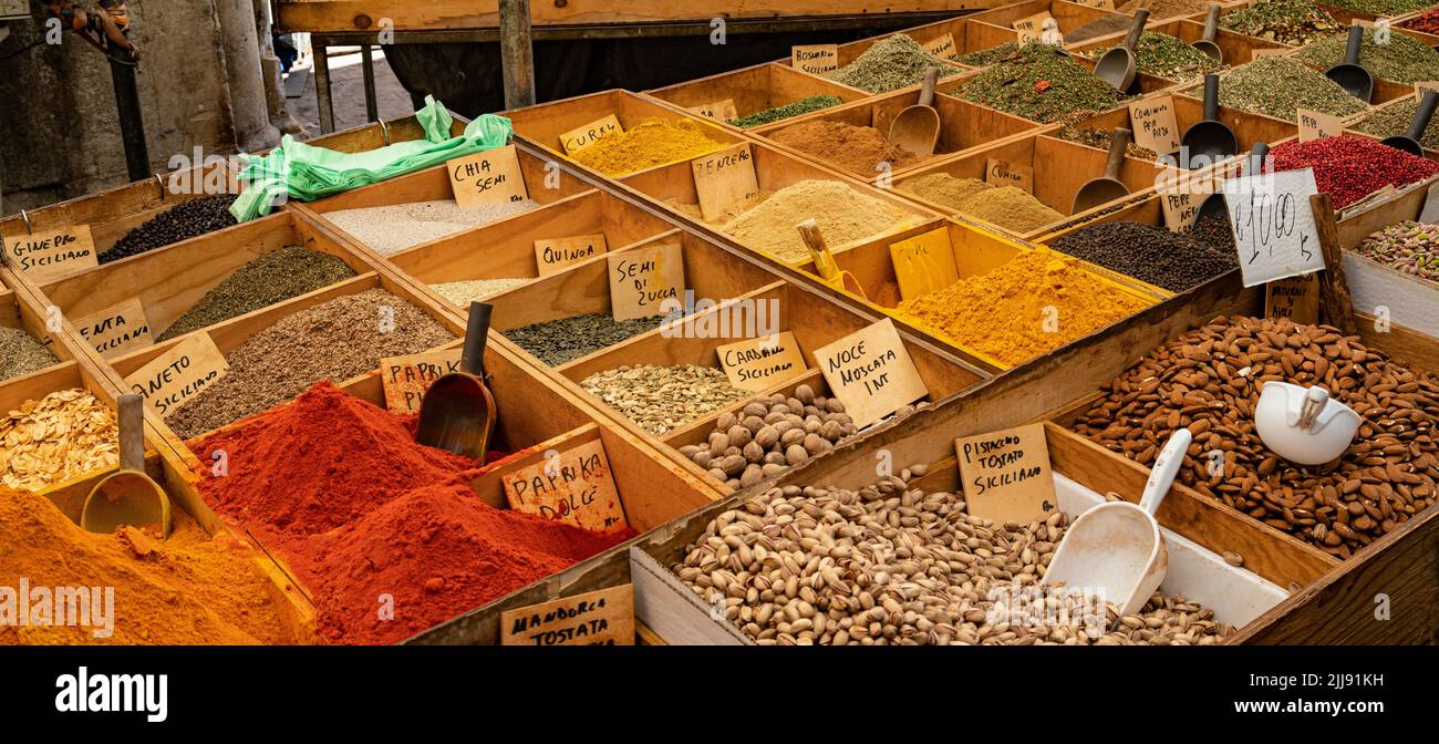 Spices amd herbs Stall at Street vendor market Stock Photo Alamy