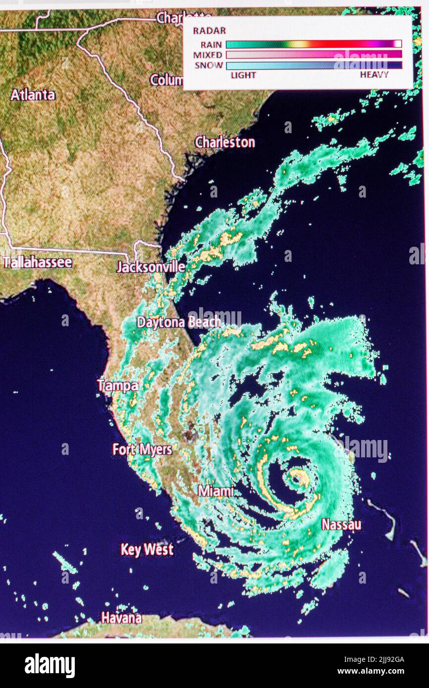 Weather radar of hurricane hi-res stock photography and images - Alamy