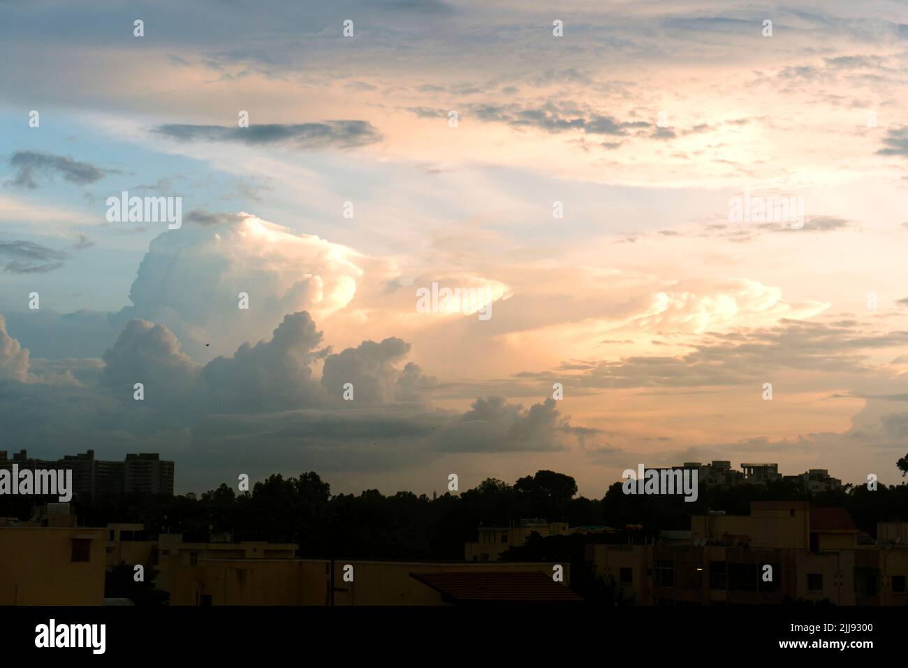 modern office building with tree and sky background Stock Photo - Alamy