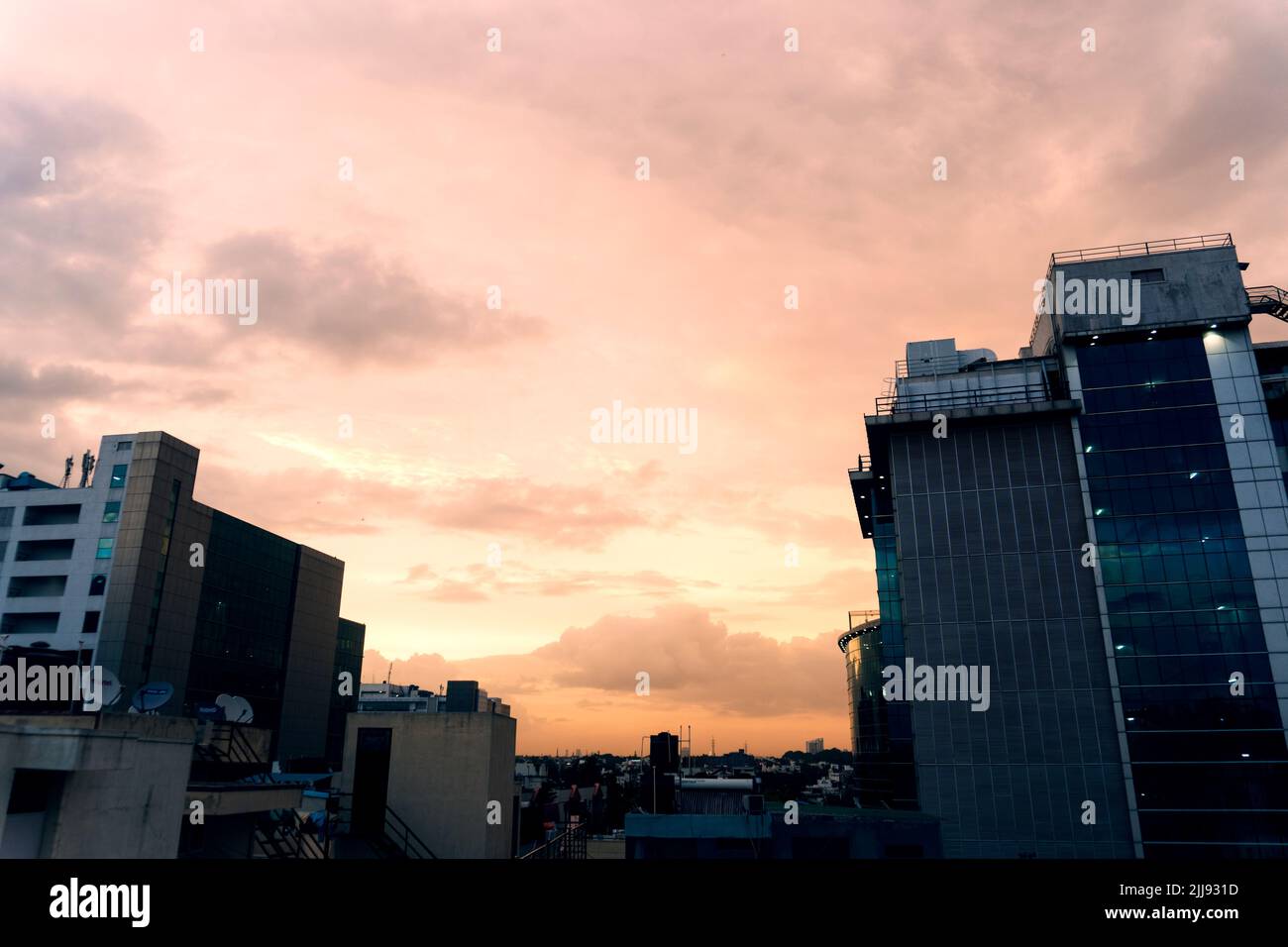 modern office building with tree and sky background Stock Photo - Alamy