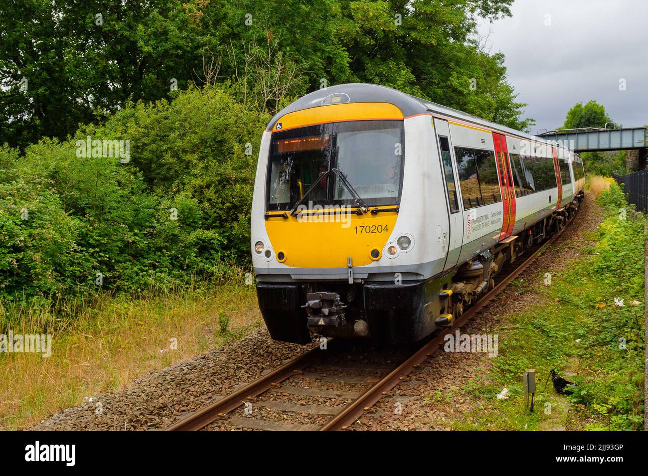 23.07.22 - A Transport For Wales train at Pye Corner station, Newport ...