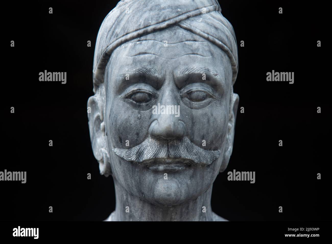 An old ancient stone sculpture seen display at Wat Phra Kaew, in Bangkok. (Photo by Peerapon Boonyakiat / SOPA Images/Sipa USA) Stock Photo