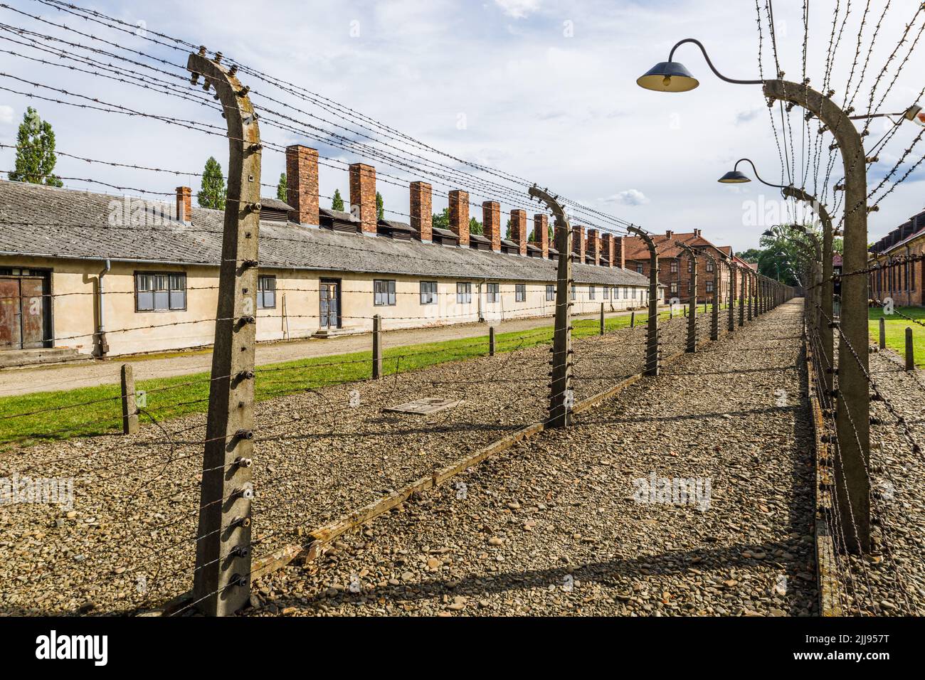 Auschwitz - Birkenau concentration camp. Oswiecim, Poland, 17 July 2022 Stock Photo