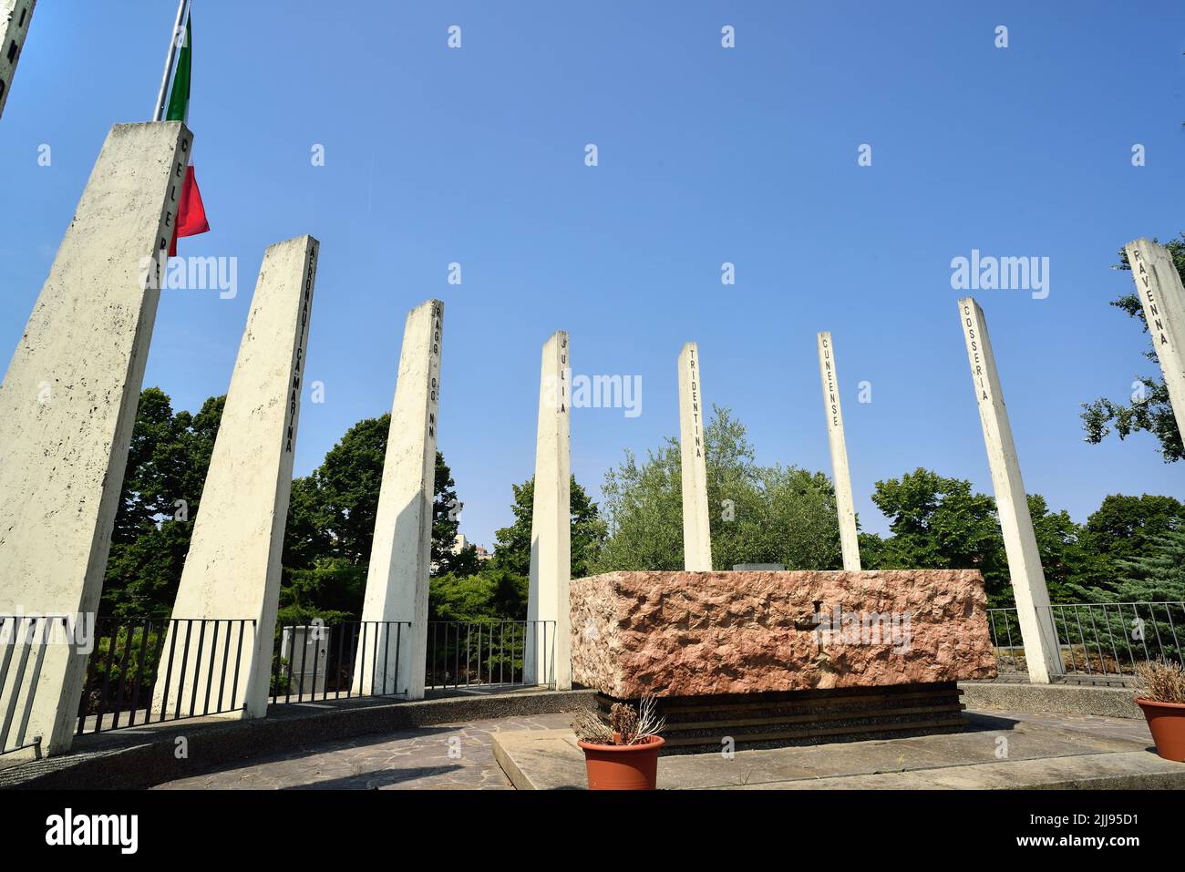 Padua, taly. Torrione Ghirlanda, WWII. Monument to the fallen and missing Italian soldiers of the Russian campaign. Stock Photo