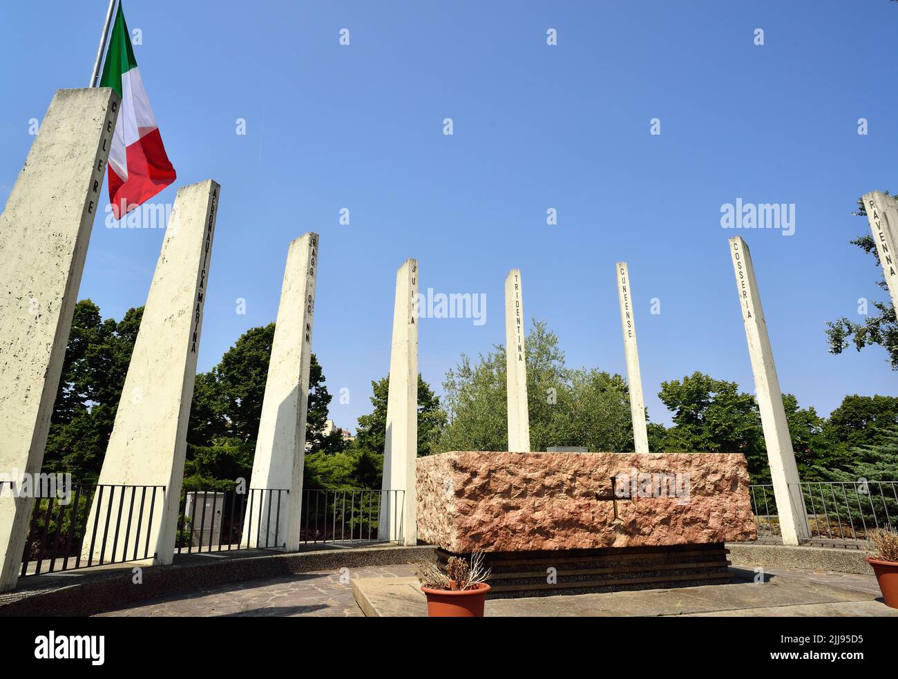 Padua, taly. Torrione Ghirlanda, WWII. Monument to the fallen and missing Italian soldiers of the Russian campaign. Stock Photo
