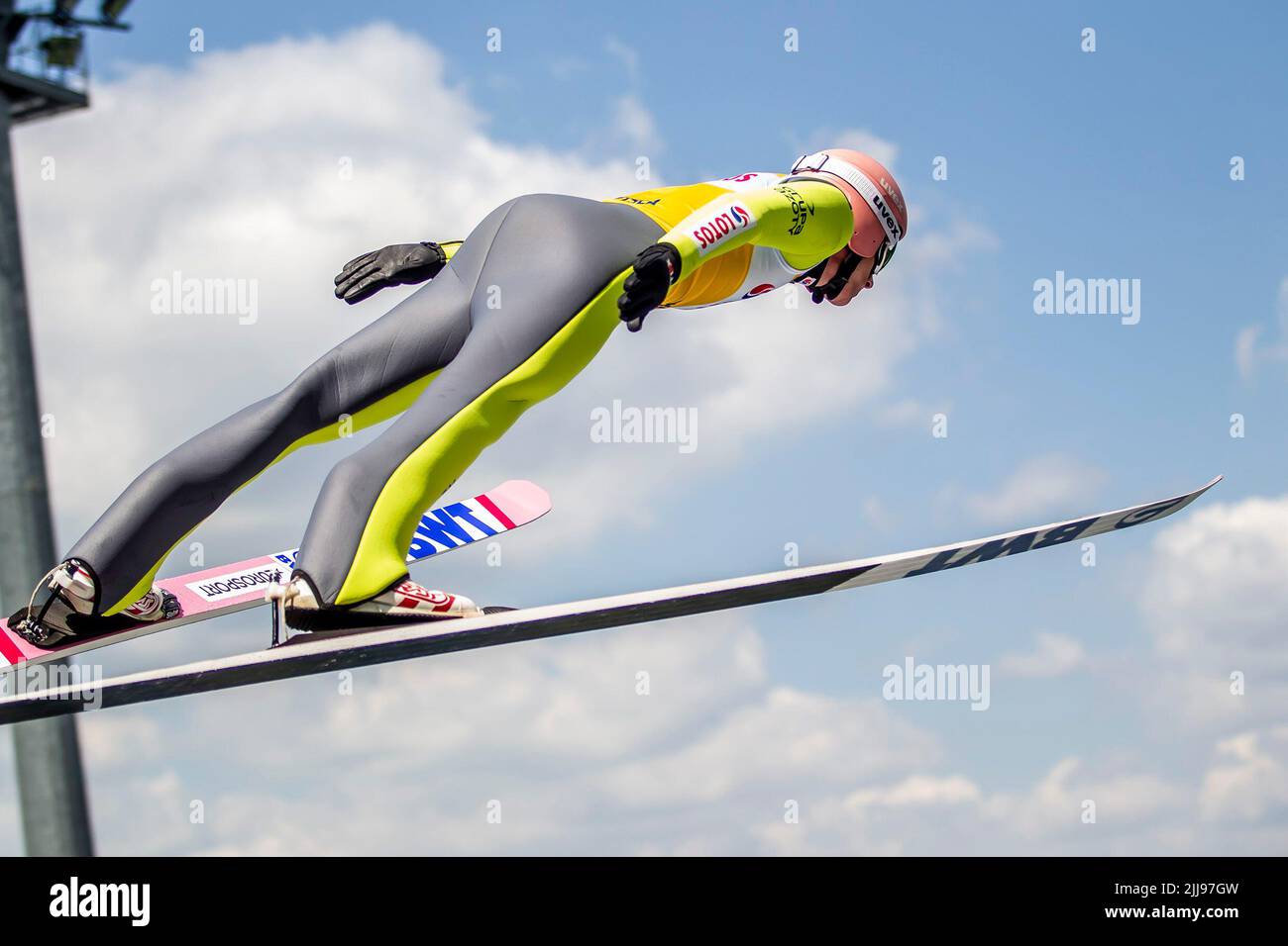 Warsaw, Warsaw, Poland: 24.07.2022, WISLA, POLAND FIS SUMMER SKI JUMPING  2022 2ND GRAND PRIX COMPETION.24.07.2022 WISLA, POLSKA, FIS GRAND PRIX W  SKOKACH NARCIARSKICH KOBIET I MEZCZYZN 2022 NZ THOMAS THURNBICHLER I KAMIL