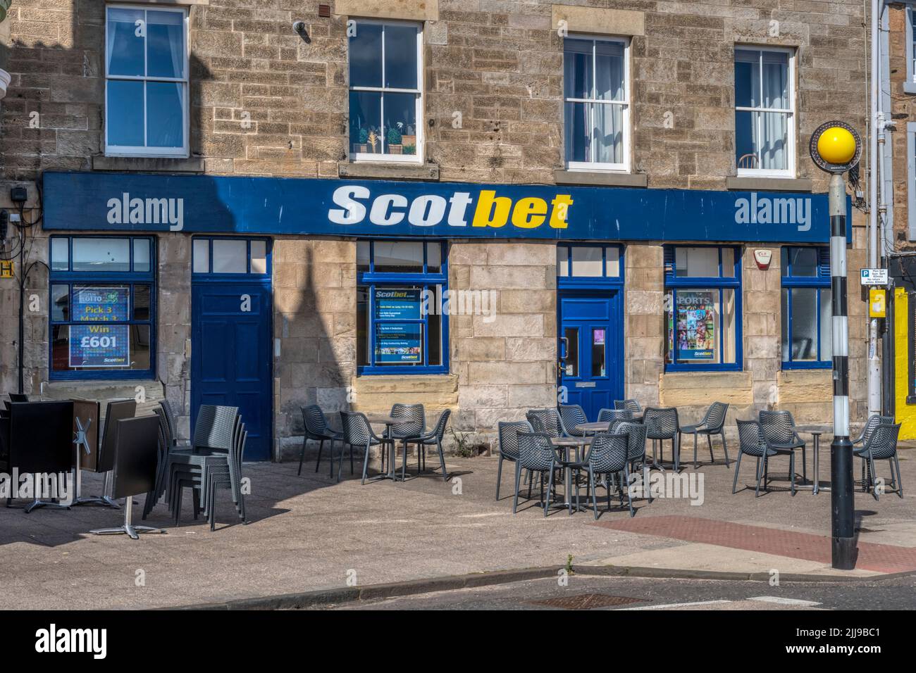Scotbet betting shop in Anstruther, Fife. Stock Photo