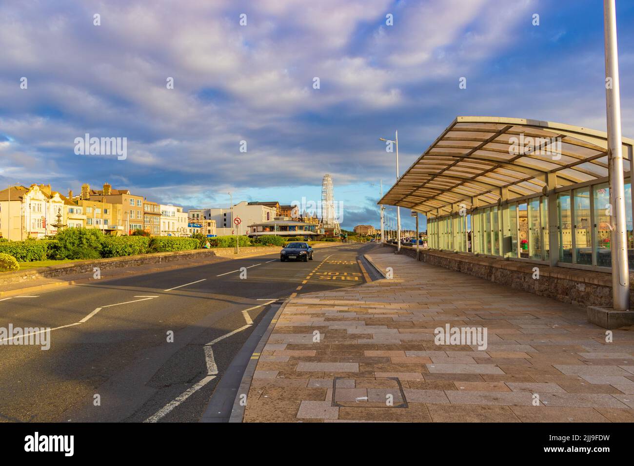 View Of Seafront Promenade And Marine Parade At Weston-super-Mare - A ...