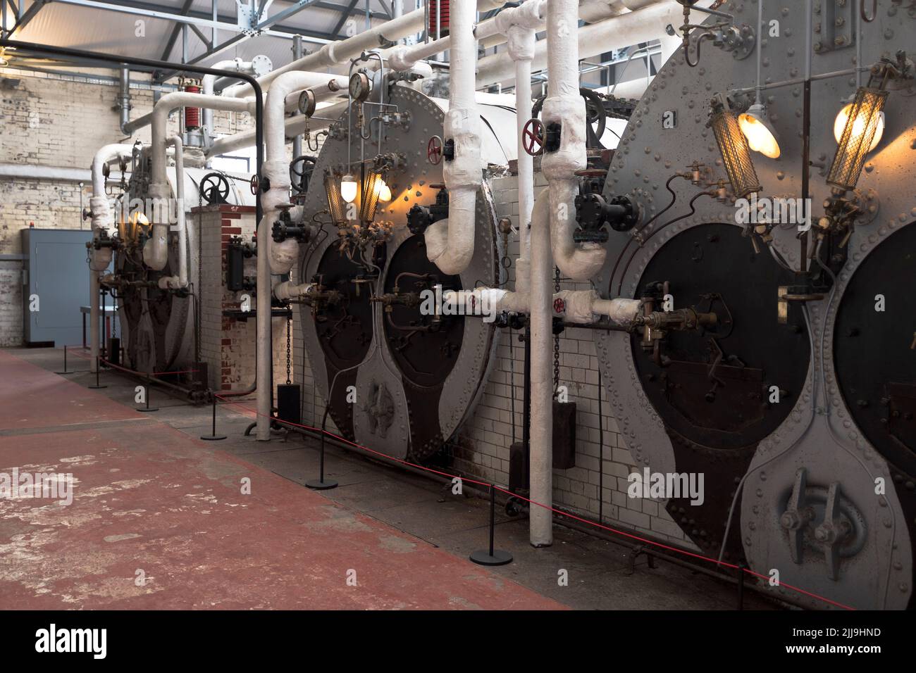 dh Lyness Scapa Flow Museum HOY ORKNEY Visitor centre Naval Museums wartime oil pumps boilers Stock Photo