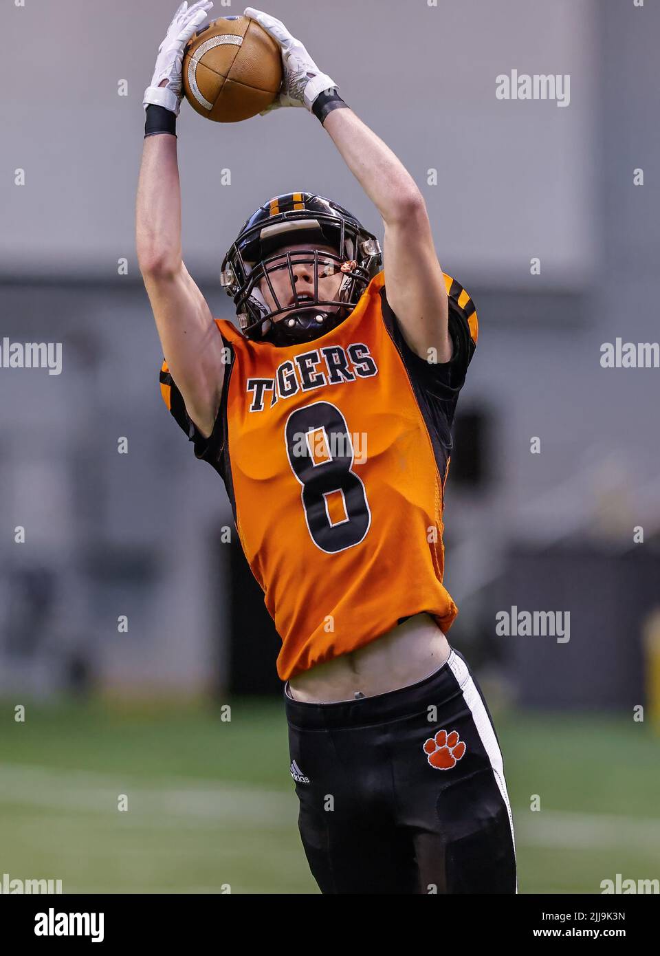 Football action with Carey vs Kendrick High School in Moscow, Idaho