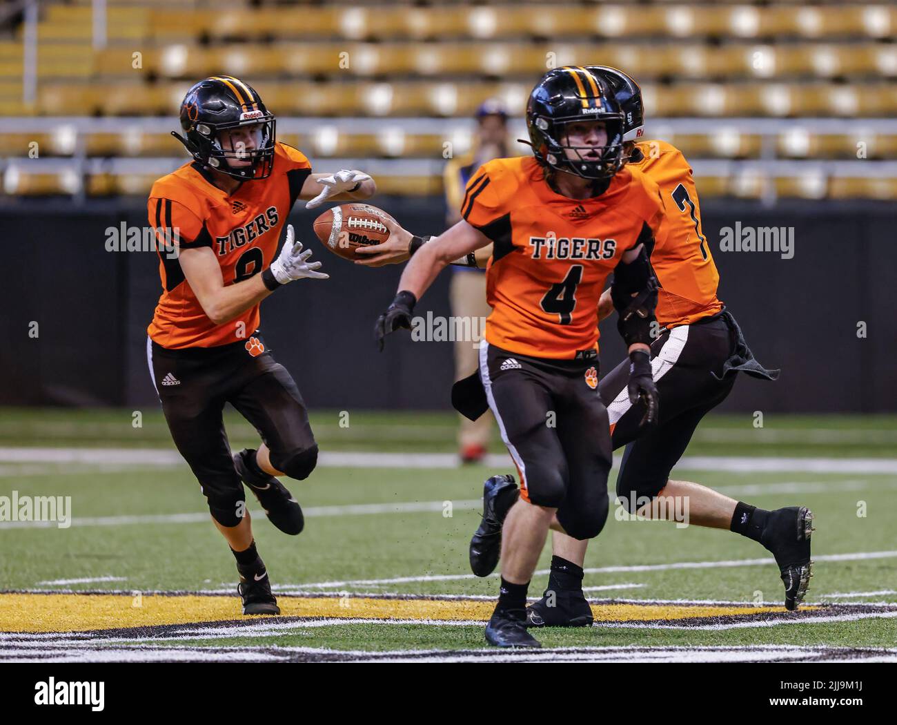 Football action with Carey vs Kendrick High School in Moscow, Idaho