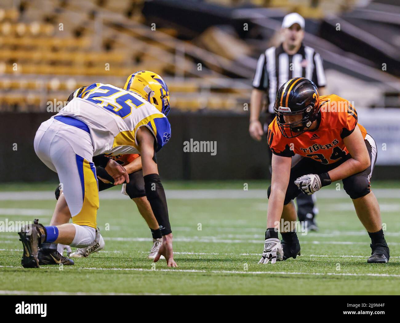 Football action with Carey vs Kendrick High School in Moscow, Idaho