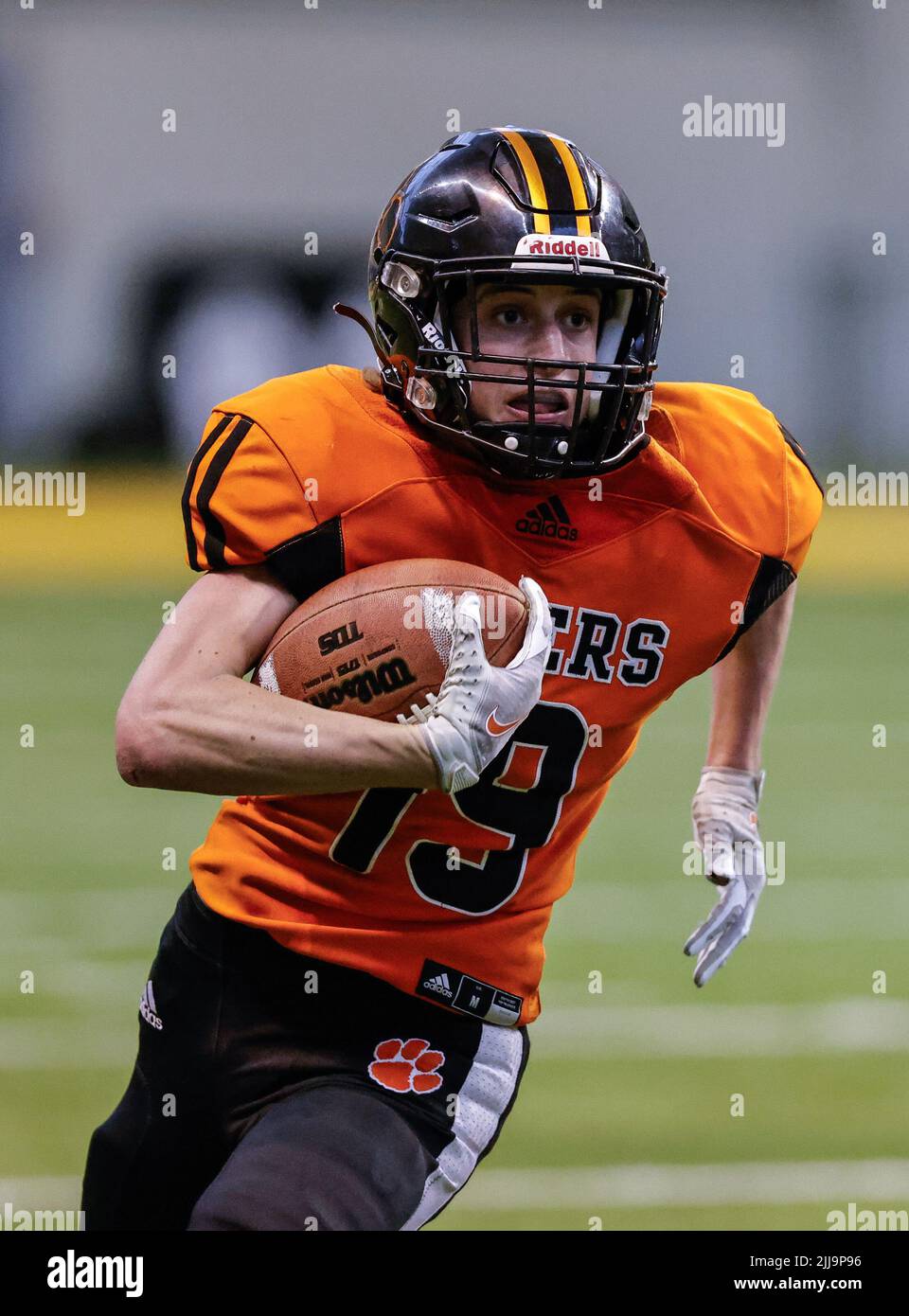 Football action with Carey vs Kendrick High School in Moscow, Idaho