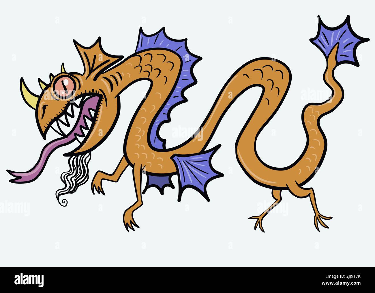 serpent monster illustration Stock Photo