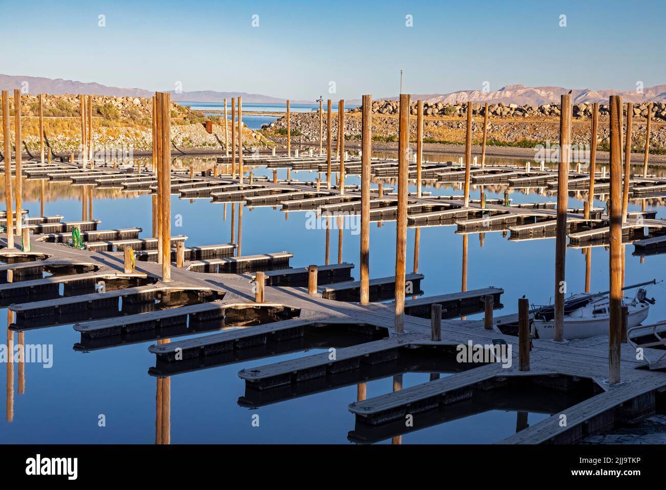 Magna, Utah The marina at Great Salt Lake State Park, which cannot be