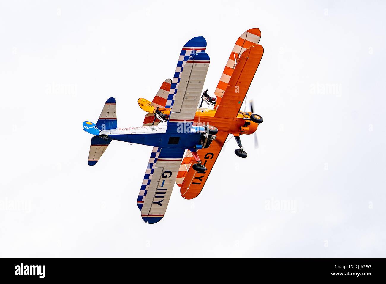 Wing Walkers At Farnborough Air Show 2022 Stock Photo Alamy