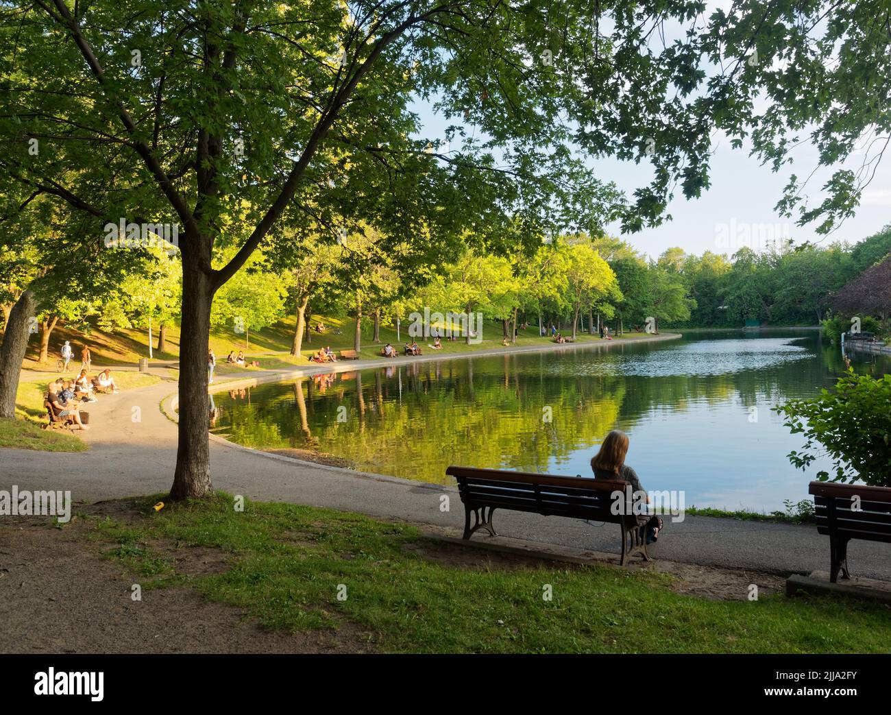 Lafontaine park in Montreal. Quebec,Canada Stock Photo