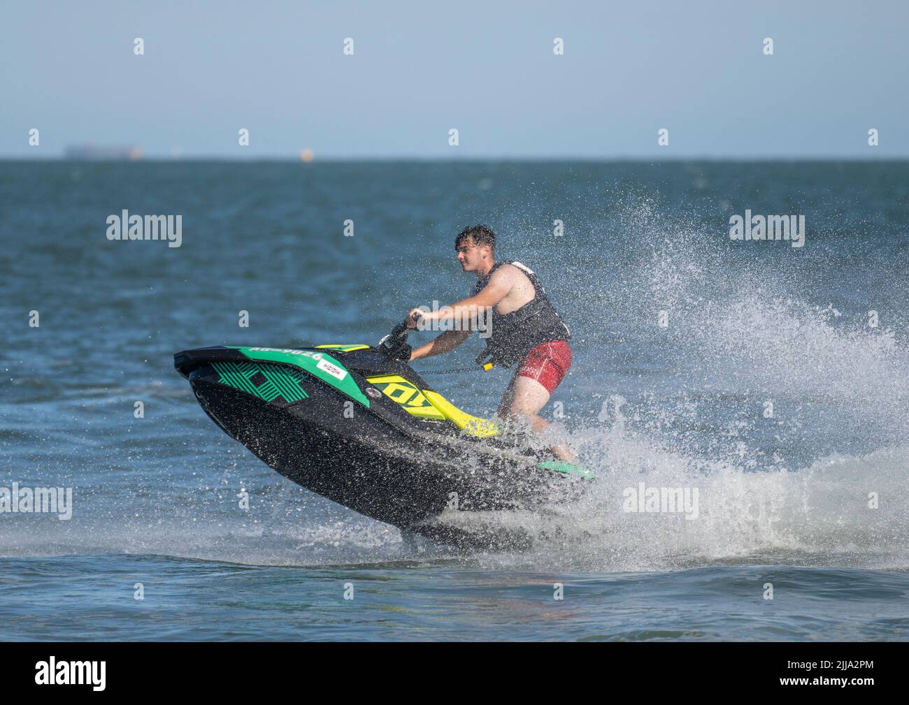 Jet Ski off Calshot, Hampshire, England, United Kingdom Stock Photo Alamy