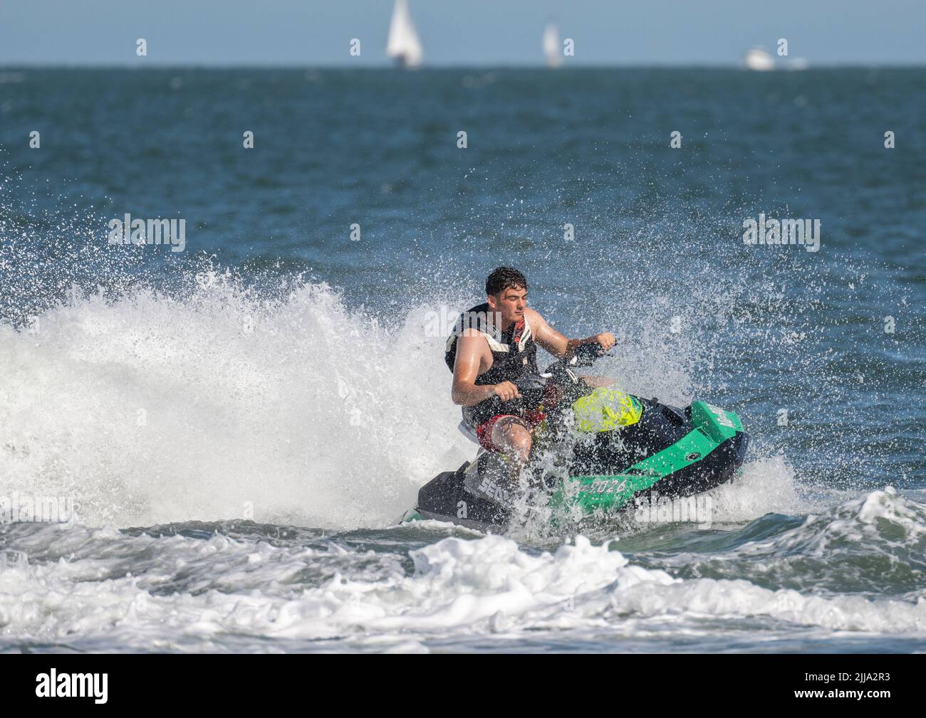 Jet Ski off Calshot, Hampshire, England, United Kingdom Stock Photo Alamy