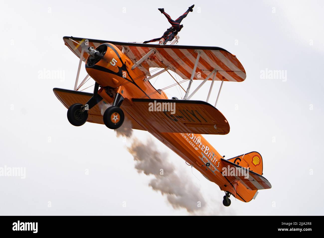 Wing Walkers At Farnborough Air Show 2022 Stock Photo Alamy