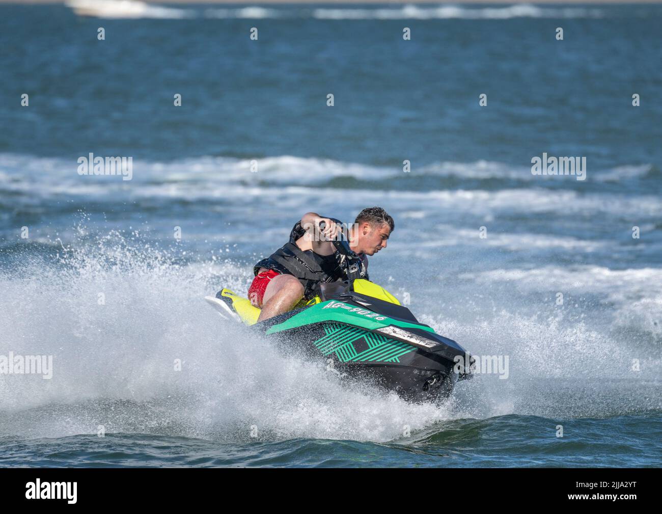 Jet Ski off Calshot, Hampshire, England, United Kingdom Stock Photo Alamy