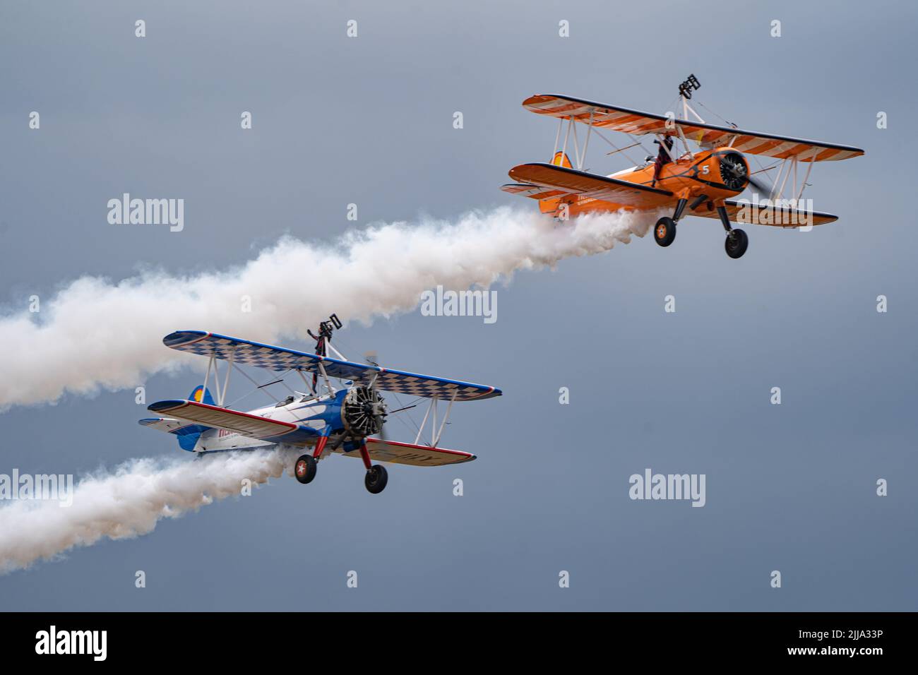 Wing Walkers At Farnborough Air Show 2022 Stock Photo Alamy