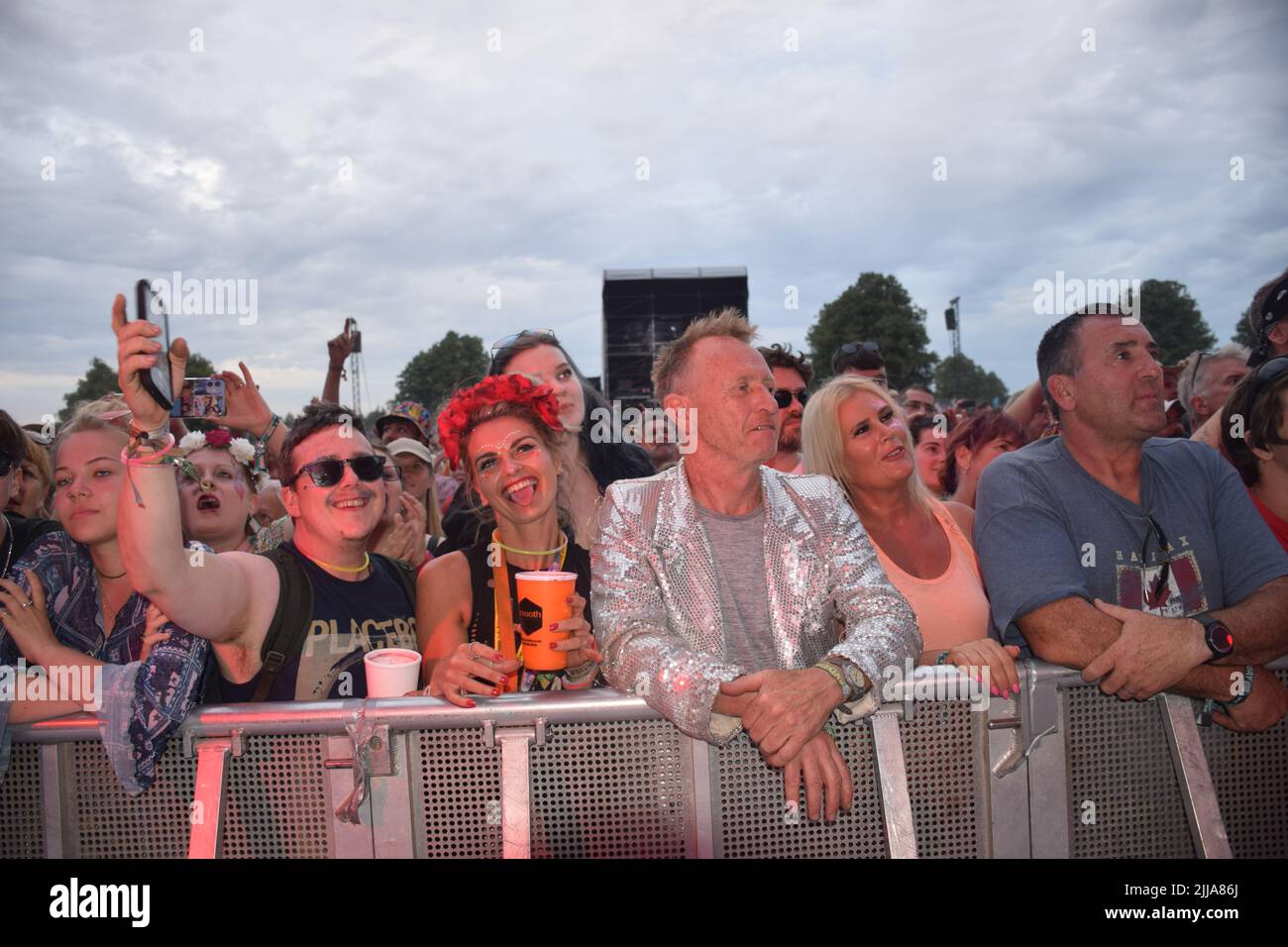 Henham Park, Suffolk, England. 22nd July 2022, Latitude Festival - Manic Street Preachers fans. Credit: Liz Somerville/Alamy Live News Stock Photo