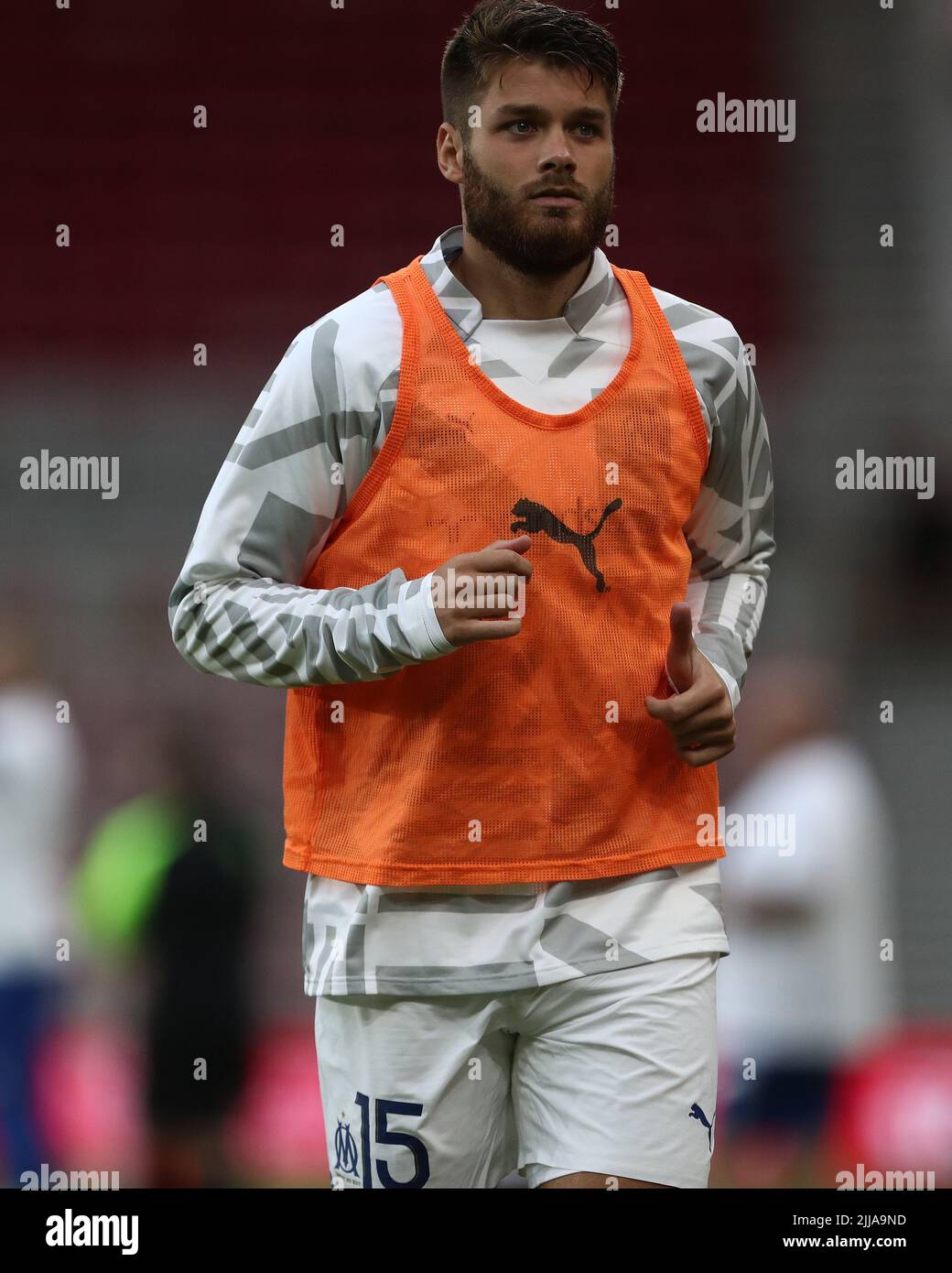 Duje Caleta Car of Marseille during the Pre-season Friendly match between Middlesbrough and Olympique de Marseille at the Riverside Stadium, Middlesbrough on Saturday 23rd July 2022. (Credit: Mark Fletcher | MI News) Credit: MI News & Sport /Alamy Live News Stock Photo