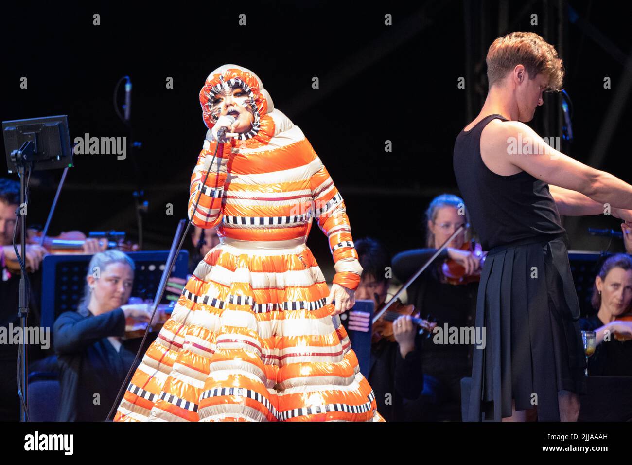 Bjork orange dress hires stock photography and images Alamy