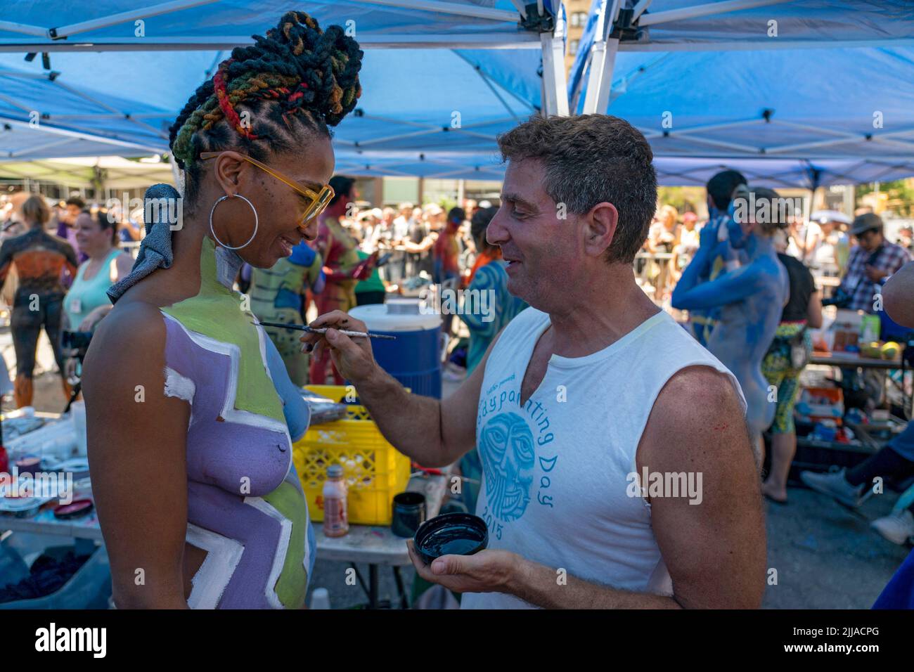 NEW YORK, NEW YORK JULY 24 (EDITOR'S NOTE Image Contains Nudity