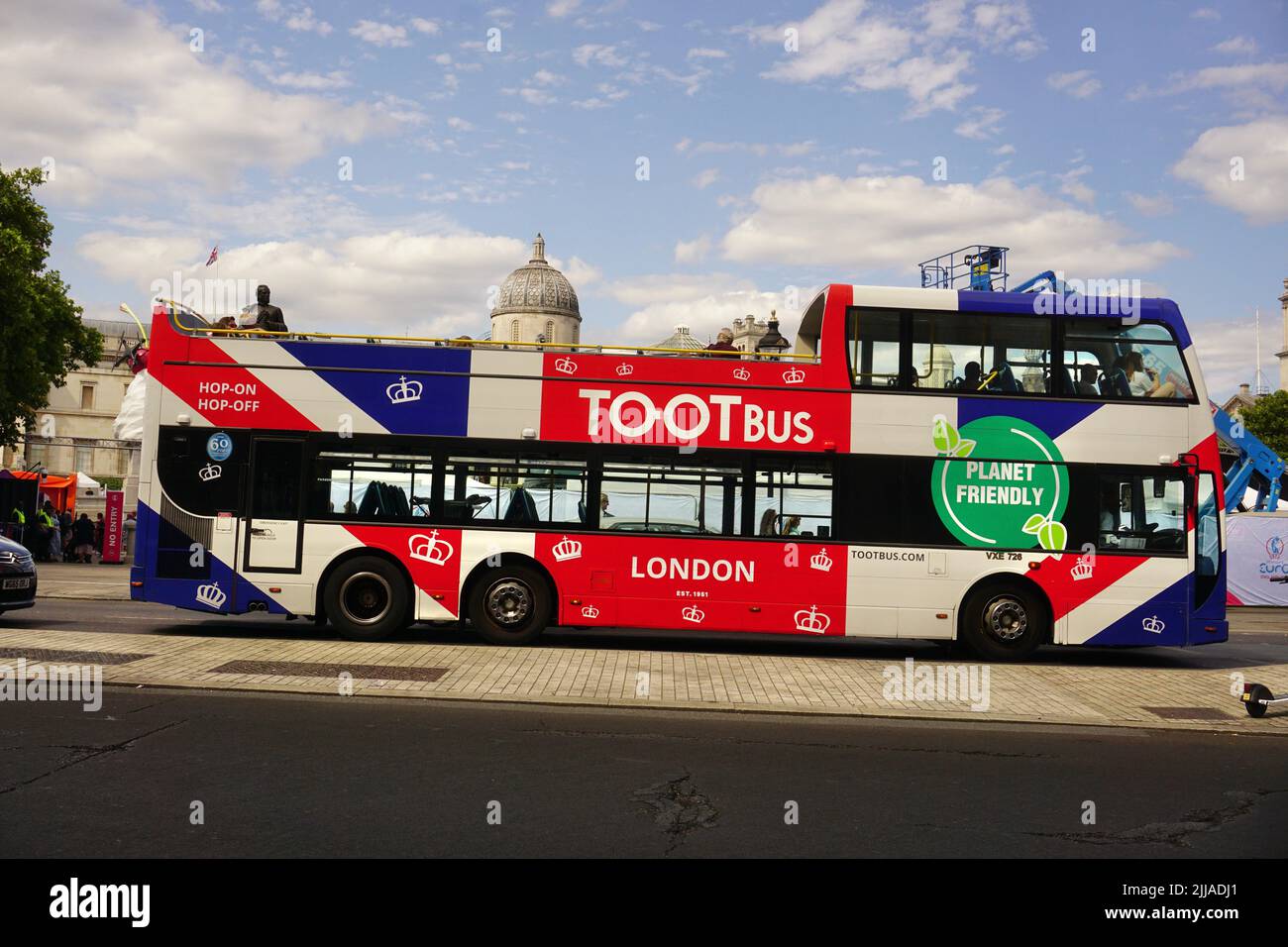 Sightseeing bus in Central London, United Kingdom Stock Photo