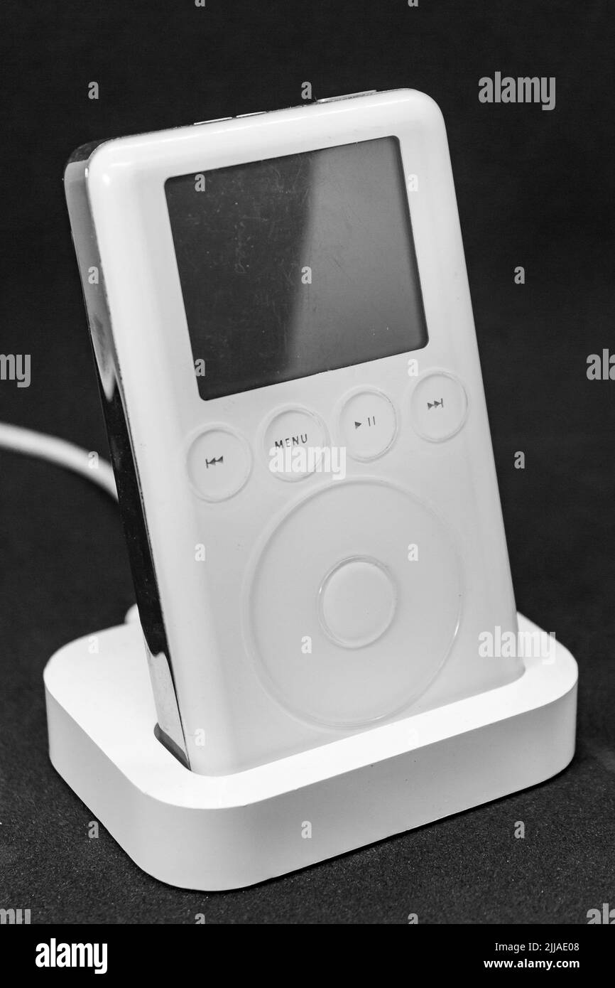 An original Apple iPod on a Docking Station Stock Photo Alamy