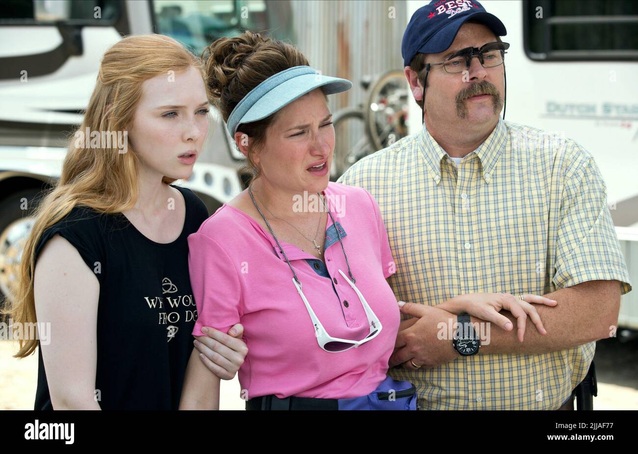 MOLLY C. QUINN, KATHRYN HAHN, NICK OFFERMAN, WE'RE THE MILLERS, 2013 Stock Photo